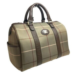 Burberry Boston Bag Mega Nova Check Beige Brown Plaid Stay